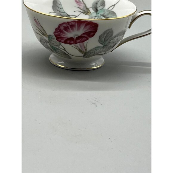 Noritake China 5108 Morning Glory cups red pink and white flowers green READ - Picture 3 of 7